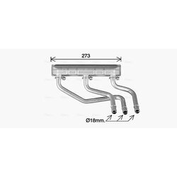 Výmenník tepla vnútorného kúrenia AVA QUALITY COOLING BW6599 - obr. 1