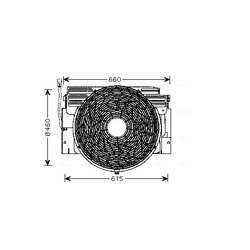 Ventilátor chladenia motora AVA QUALITY COOLING BW7517