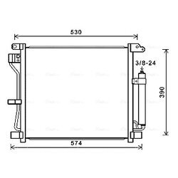 Kondenzátor klimatizácie AVA QUALITY COOLING DN5403D