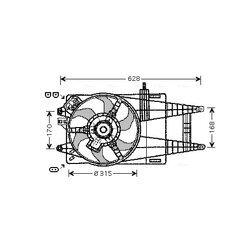 Ventilátor chladenia motora AVA QUALITY COOLING FT7592