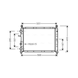 Chladič motora AVA QUALITY COOLING FTA2094