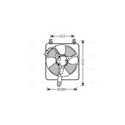 Ventilátor chladenia motora AVA QUALITY COOLING HD7528