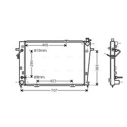 Chladič motora AVA QUALITY COOLING HY2167