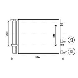 Kondenzátor klimatizácie AVA QUALITY COOLING HY5249D