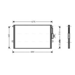 Kondenzátor klimatizácie AVA QUALITY COOLING JE5018