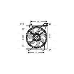 Ventilátor chladenia motora AVA QUALITY COOLING KA7515