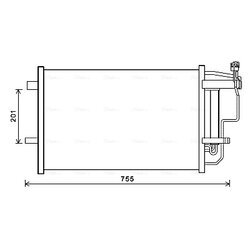 Kondenzátor klimatizácie AVA QUALITY COOLING MZ5242D