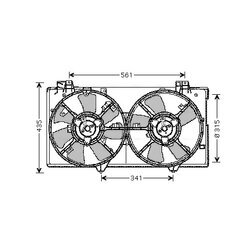 Ventilátor chladenia motora AVA QUALITY COOLING MZ7528