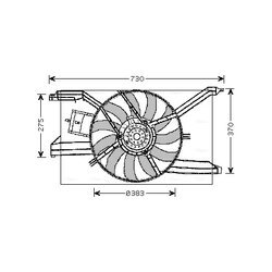 Ventilátor chladenia motora AVA QUALITY COOLING OL7532