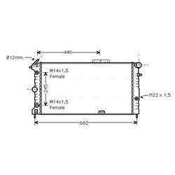 Chladič motora AVA QUALITY COOLING OLA2136