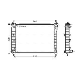 Chladič motora AVA QUALITY COOLING OLA2435