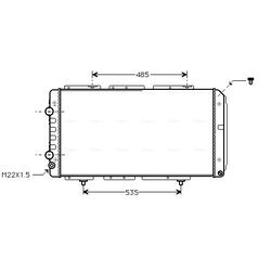 Chladič motora AVA QUALITY COOLING PE2150