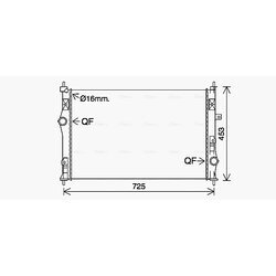 Chladič motora AVA QUALITY COOLING PE2412