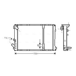 Chladič motora AVA QUALITY COOLING RT2209