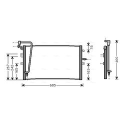 Kondenzátor klimatizácie AVA QUALITY COOLING SB5039