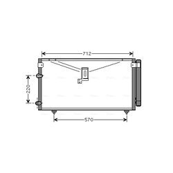 Kondenzátor klimatizácie AVA QUALITY COOLING TO5383D