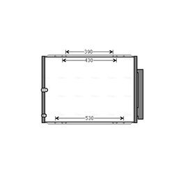 Kondenzátor klimatizácie AVA QUALITY COOLING TO5568D