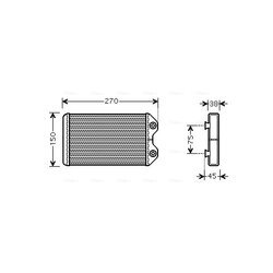 Výmenník tepla vnútorného kúrenia AVA QUALITY COOLING TO6369