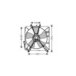 Ventilátor chladenia motora AVA QUALITY COOLING TO7512