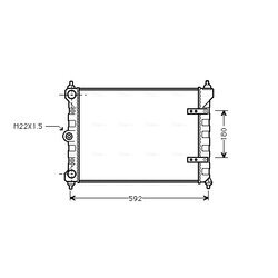 Chladič motora AVA QUALITY COOLING VNA2095