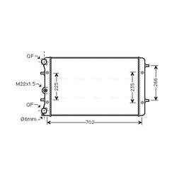 Chladič motora AVA QUALITY COOLING VNA2174