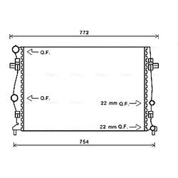 Chladič motora AVA QUALITY COOLING VNA2343