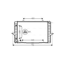 Chladič motora AVA QUALITY COOLING VO2064