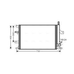 Kondenzátor klimatizácie AVA QUALITY COOLING VO5138D