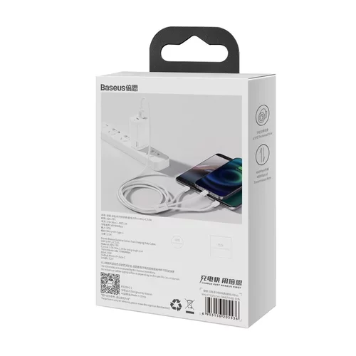 Kábel USB 3v1 Baseus Superior Series 3,5A, 1.2m biely - obr. 8