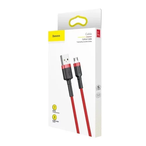 Kábel USB na micro USB Baseus Cafule 1,5A 2m červený - obr. 5