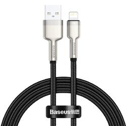 USB kábel Lightning Baseus Cafule, čierny 2,4A 1m BASEUS