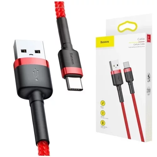 Kábel USB na USB-C Cafule 1,5A 1m červený /BASEUS/ - obr. 4