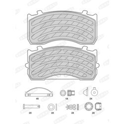 Sada brzdových platničiek kotúčovej brzdy BERAL BCV29183TK - obr. 1