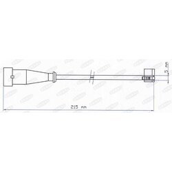 Výstražný kontakt opotrebenia brzdového obloženia BERAL UAI177