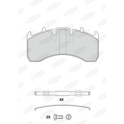 Sada brzdových platničiek kotúčovej brzdy BERAL 2916930004195624