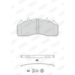 Sada brzdových platničiek kotúčovej brzdy BERAL 2921829004145724