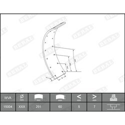 Sada brzd. oblož., Bubn. brzda BERAL KBL15004.0-1548