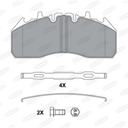Sada brzdových platničiek kotúčovej brzdy BERAL BCV29174BK