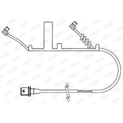 Výstražný kontakt opotrebenia brzdového obloženia BERAL UAI165