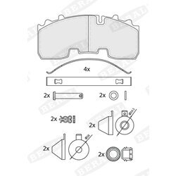 Sada brzdových platničiek kotúčovej brzdy BERAL BCV29265TK