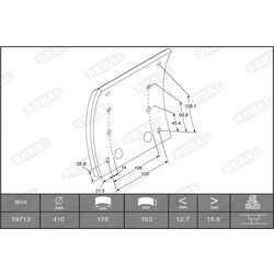 Sada brzd. oblož., Bubn. brzda BERAL KBL19713.9-1561