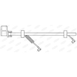 Výstražný kontakt opotrebenia brzdového obloženia BERAL UAI116