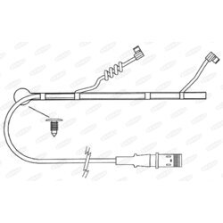 Výstražný kontakt opotrebenia brzdového obloženia BERAL UAI164