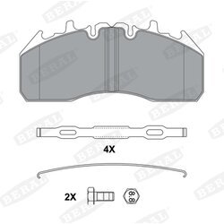 Sada brzdových platničiek kotúčovej brzdy BERAL BCV29174TK - obr. 1