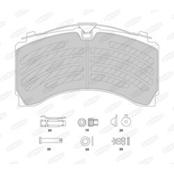 Sada brzdových platničiek kotúčovej brzdy BERAL BCV29244TK