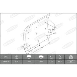 Sada brzd. oblož., Bubn. brzda BERAL 1956220000015606