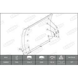 Sada brzd. oblož., Bubn. brzda BERAL KBL19902.2-1517