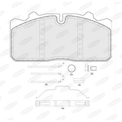 Sada brzdových platničiek kotúčovej brzdy BERAL BCV29088TK