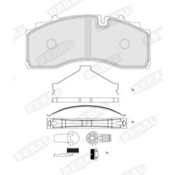 Sada brzdových platničiek kotúčovej brzdy BERAL BCV29343TK