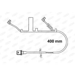 Výstražný kontakt opotrebenia brzdového obloženia BERAL FAI165 - obr. 1